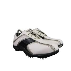FootJoy Golf Shoes Junior 6 Sport Active Youth Oxford Lace Up Spikes White Black